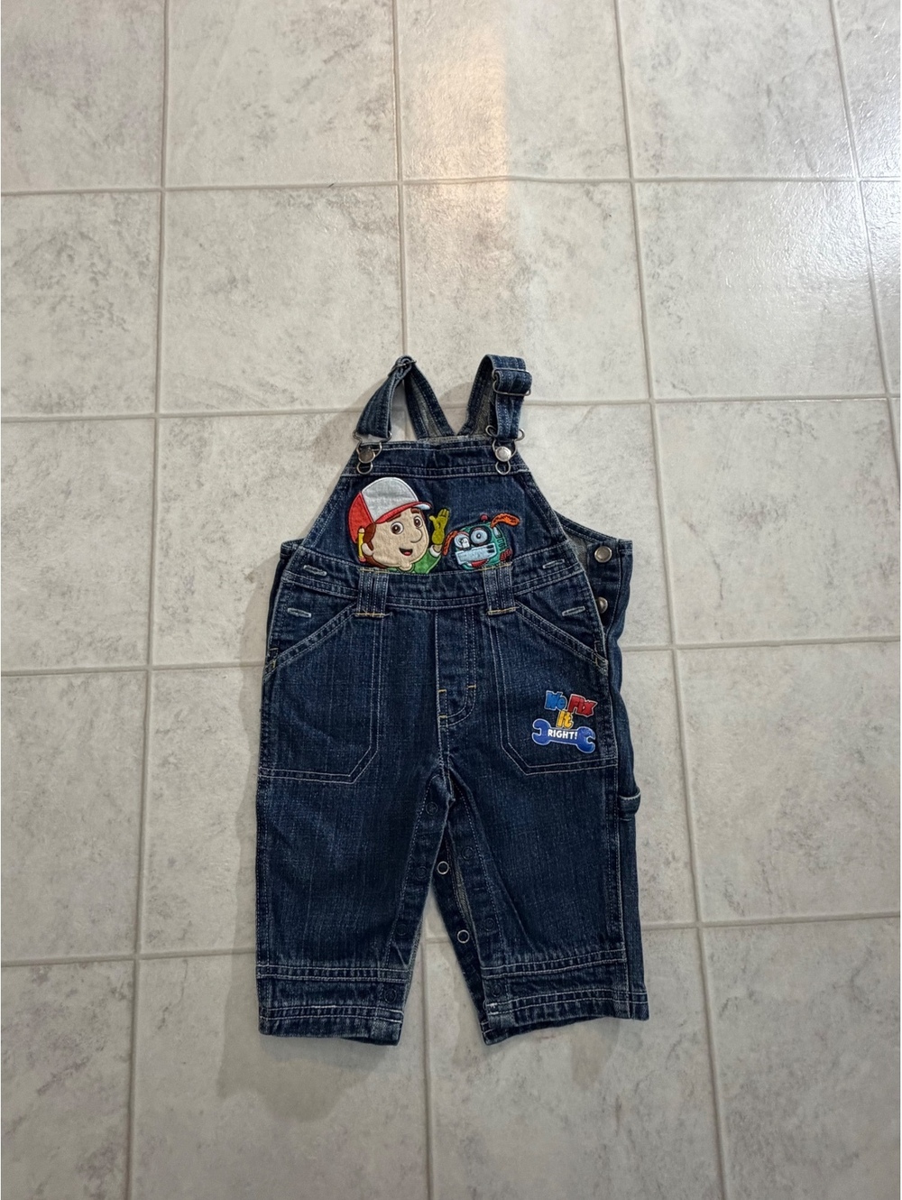 Disney denim baby overalls 12M
